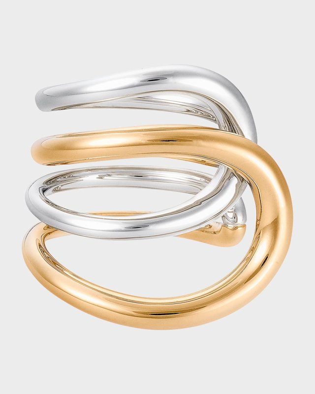 Daisy Bicolor Ring in Gold Vermeil and Silver